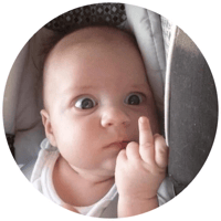Sticker 101 de 112 del pack Stickers de Reacciones de Bebés 👶