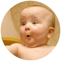 Sticker 104 de 112 del pack Stickers de Reacciones de Bebés 👶