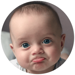 Figurinha 99 de 112 do pacote Figurinhas de Reações de Bebê 👶