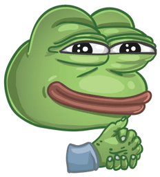 Стикер 10 из 21 из набора «Стикеры грустного Пепе 🐸»