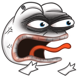 Стикер 13 из 21 из набора «Стикеры грустного Пепе 🐸»