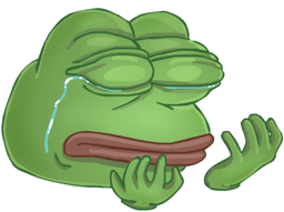Стикер 18 из 21 из набора «Стикеры грустного Пепе 🐸»