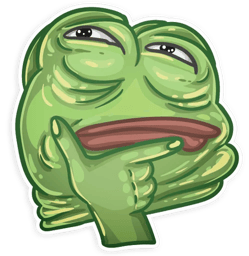 Стикер 19 из 21 из набора «Стикеры грустного Пепе 🐸»