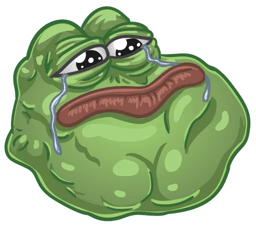 Стикер 8 из 21 из набора «Стикеры грустного Пепе 🐸»