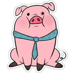 Figurinha 1 de 25 do pacote Figurinhas de Porquinho Cartoon 🐷