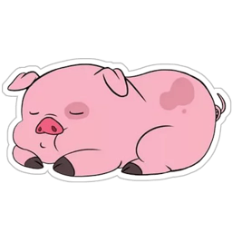 Figurinha 10 de 25 do pacote Figurinhas de Porquinho Cartoon 🐷