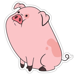 Figurinha 2 de 25 do pacote Figurinhas de Porquinho Cartoon 🐷