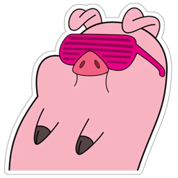 Figurinha 4 de 25 do pacote Figurinhas de Porquinho Cartoon 🐷