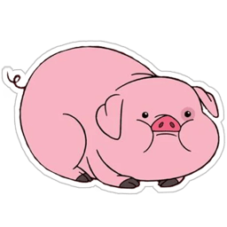 Figurinha 9 de 25 do pacote Figurinhas de Porquinho Cartoon 🐷